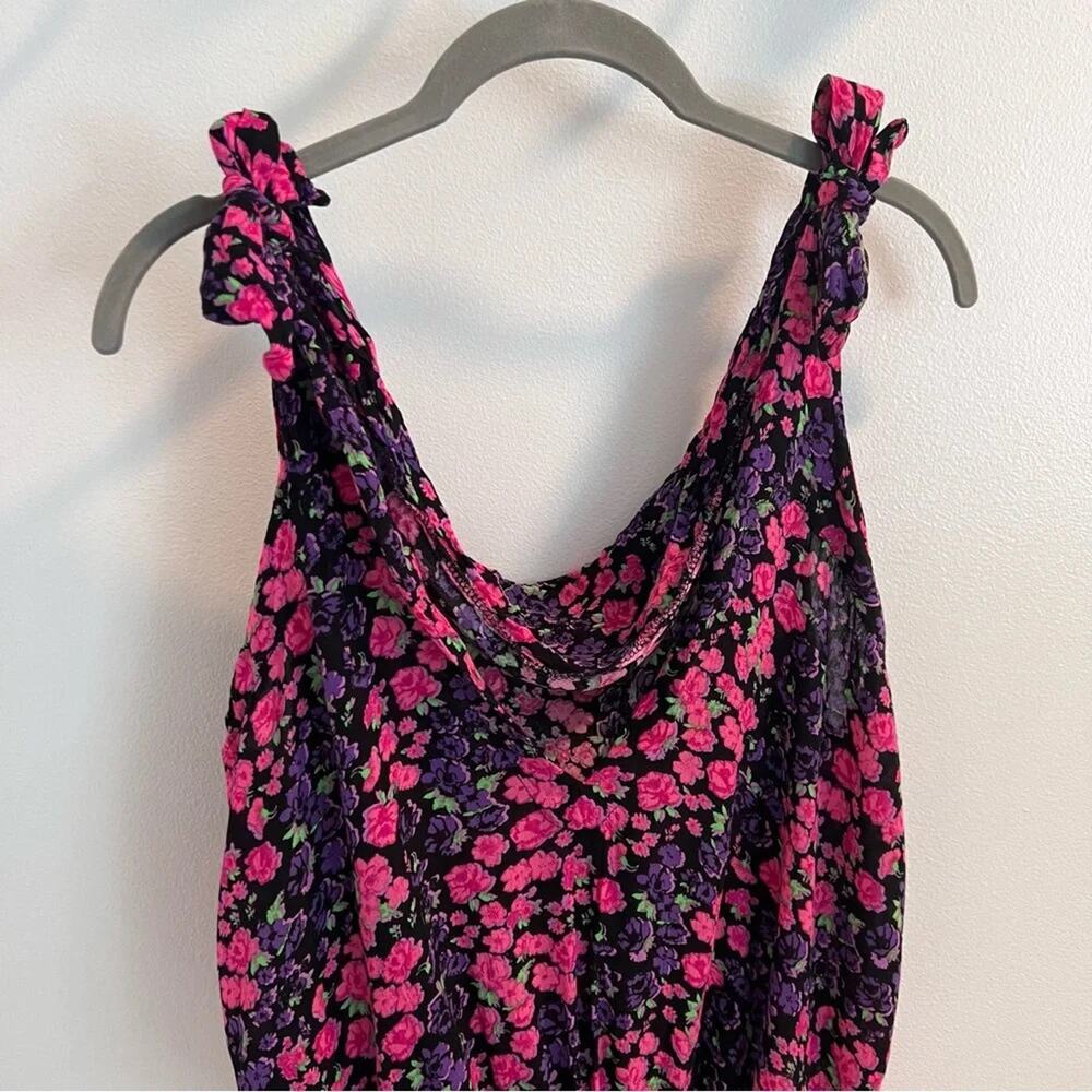 Free People Intimately Black Floral Bare it All Bodysuit Size M - Picture 5 of 10